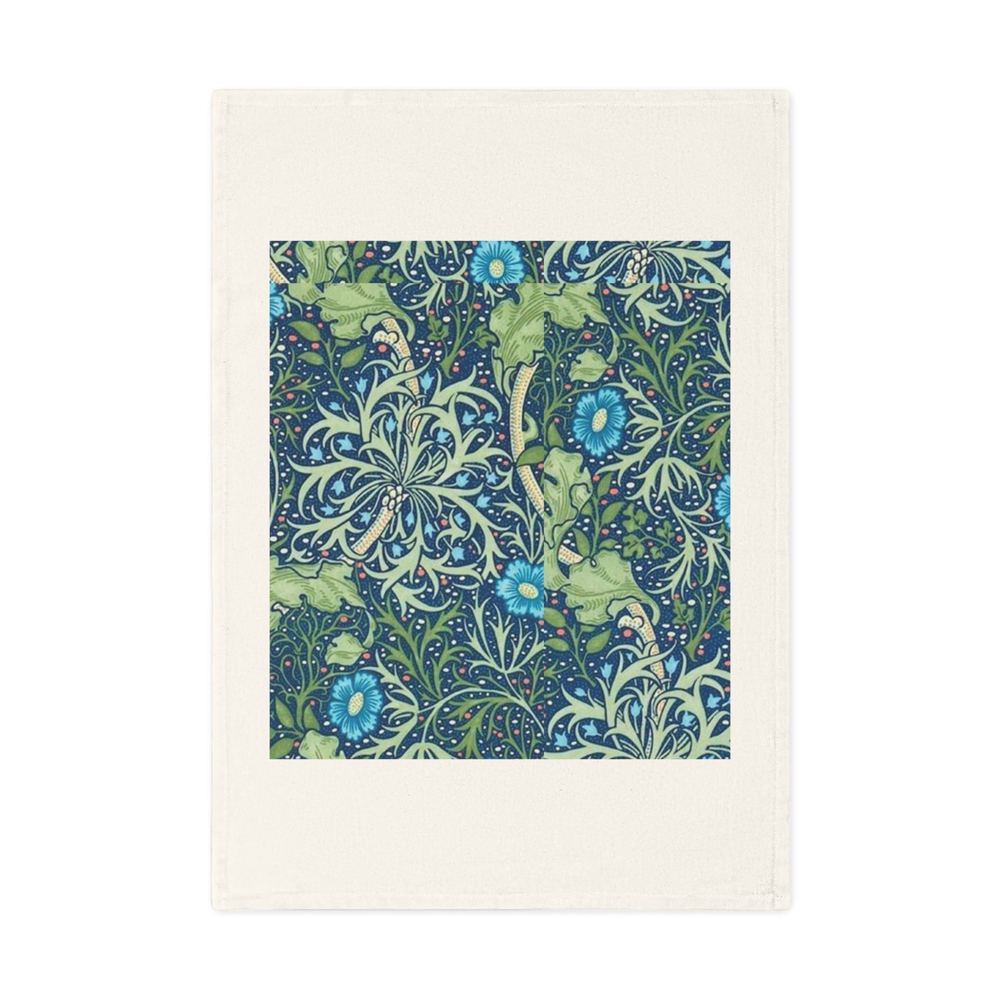 William Morris Kitchen Tea Towel - Seaweed Design