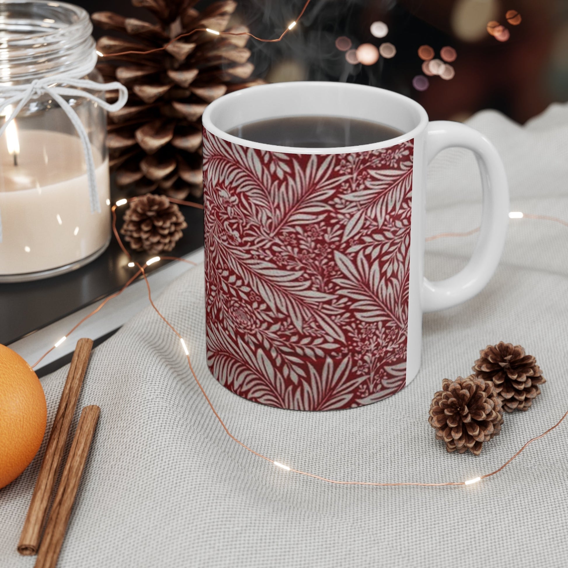 William Morris Larkspur Ceramic Coffee Mug — 11oz & 15oz