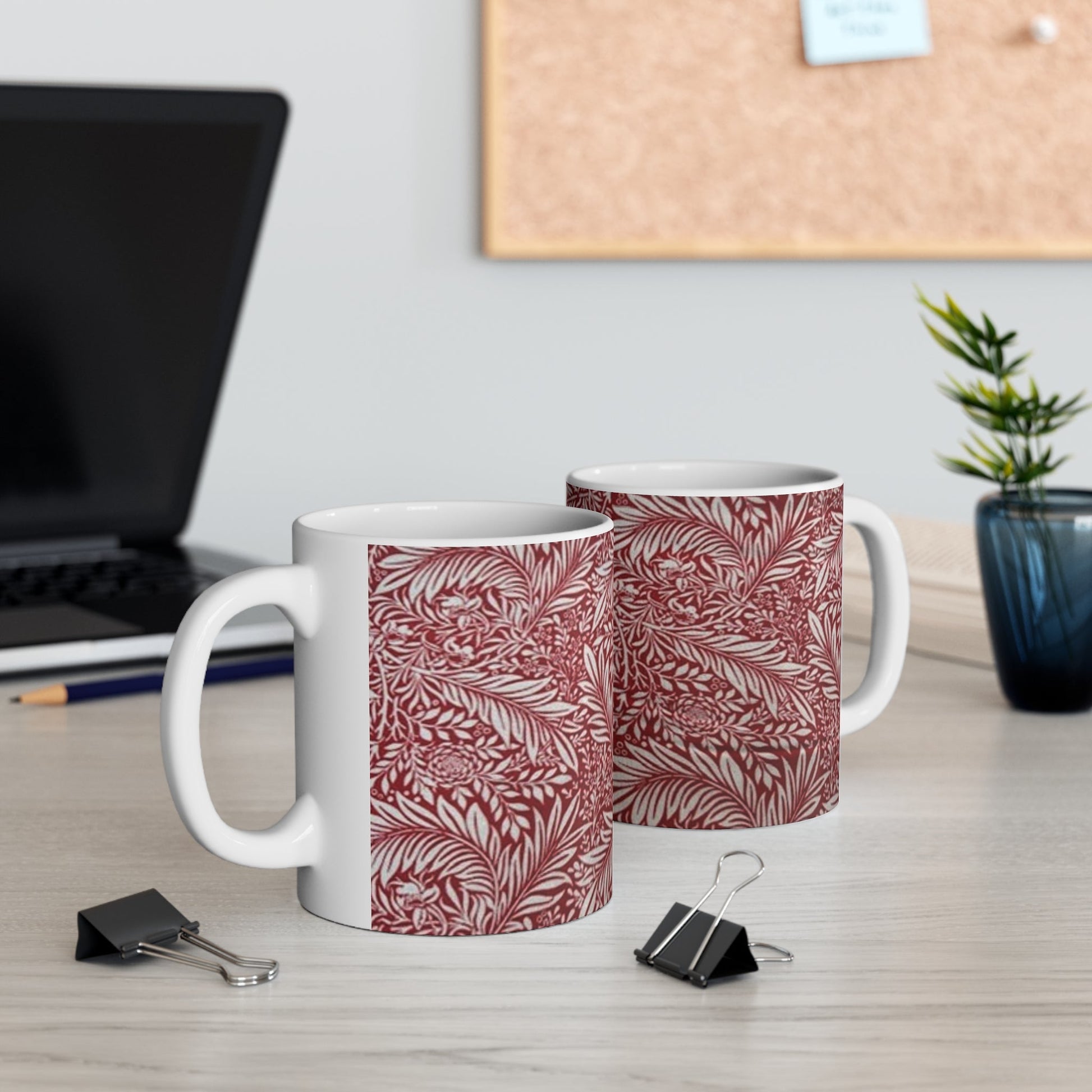 William Morris Larkspur Ceramic Coffee Mug — 11oz & 15oz