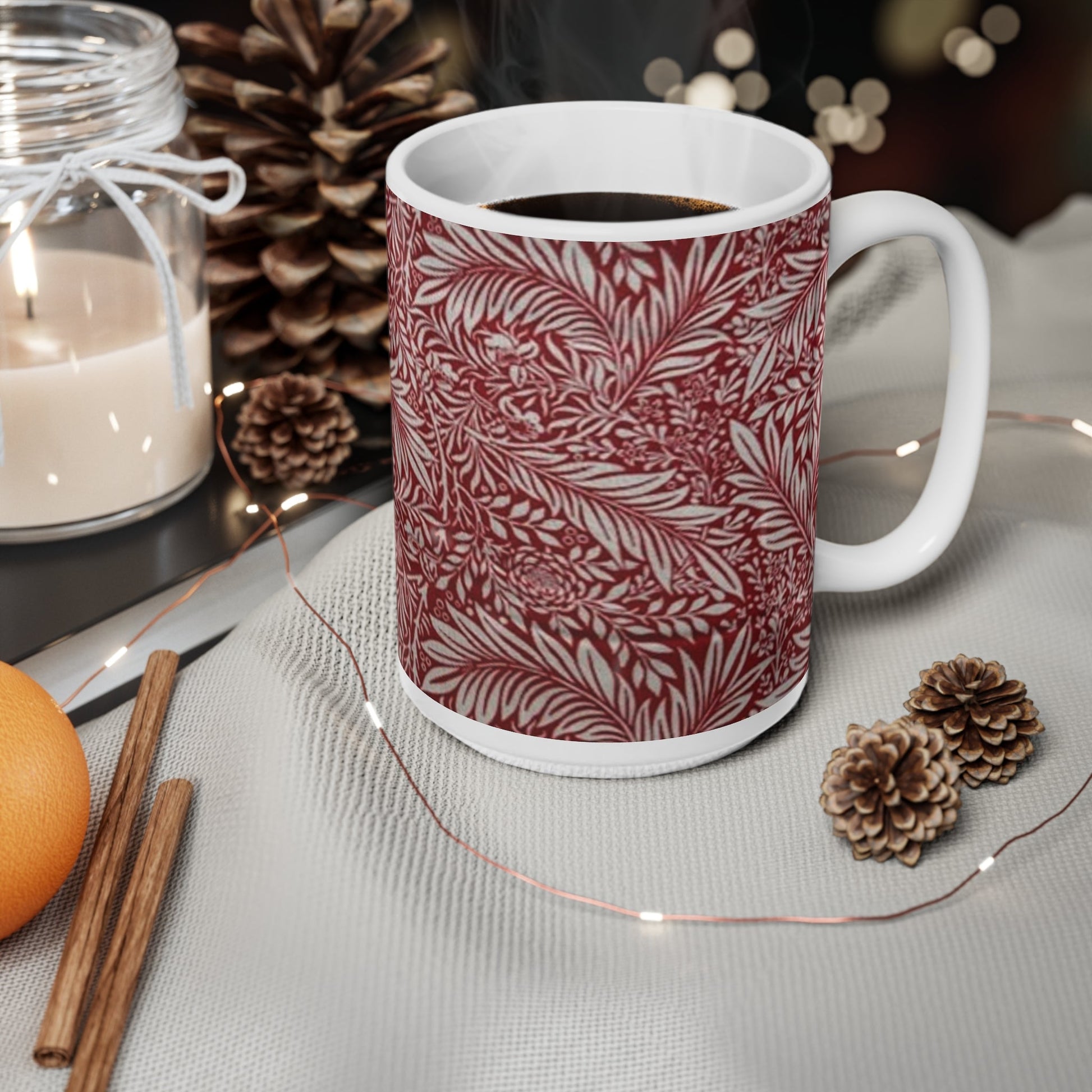 William Morris Larkspur Ceramic Coffee Mug — 11oz & 15oz