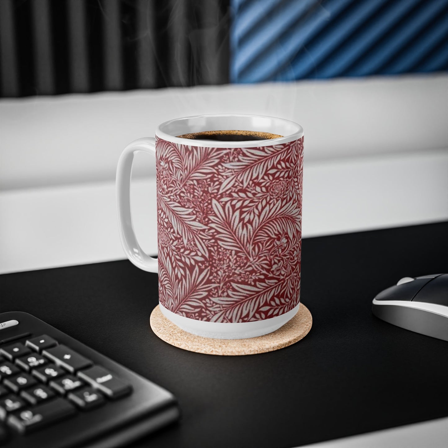 William Morris Larkspur Ceramic Coffee Mug — 11oz & 15oz