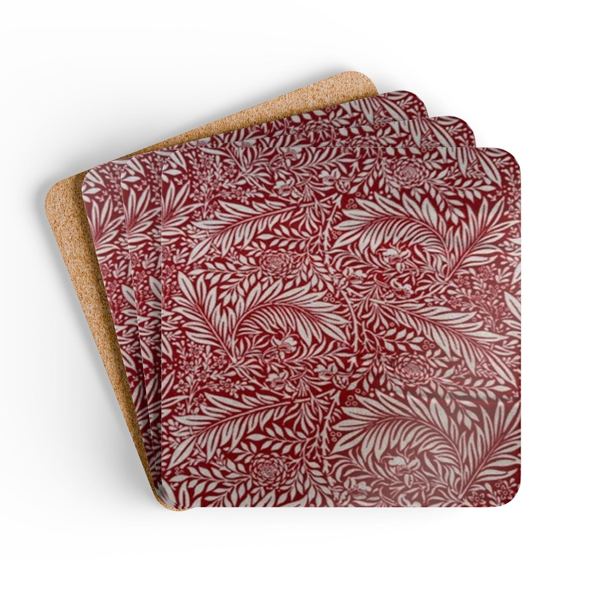 William Morris Larkspur Cork Coaster Set