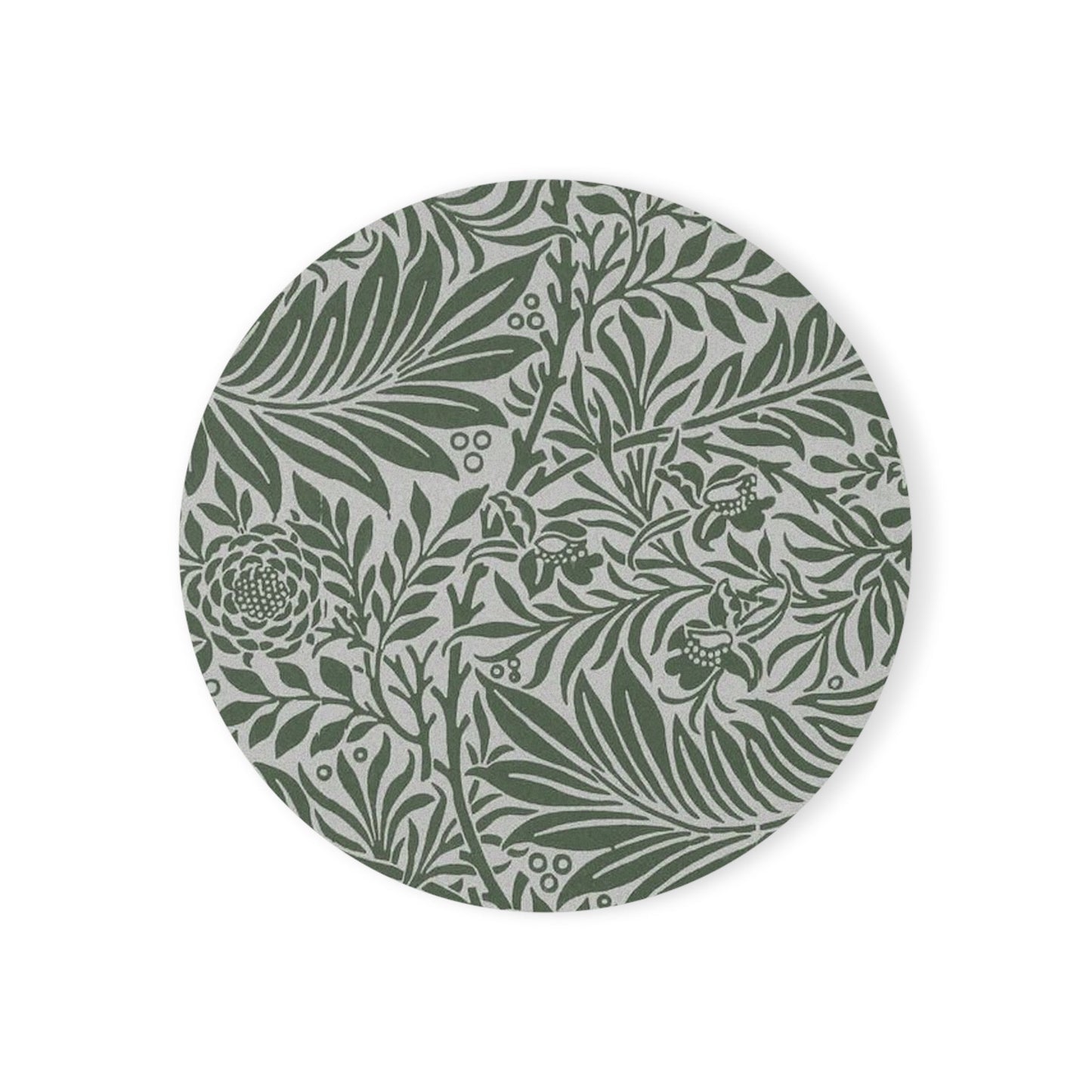 William Morris Larkspur Green Individual Cork Coaster