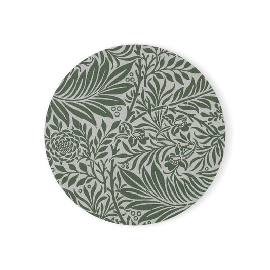 William Morris Larkspur Green Individual Cork Coaster