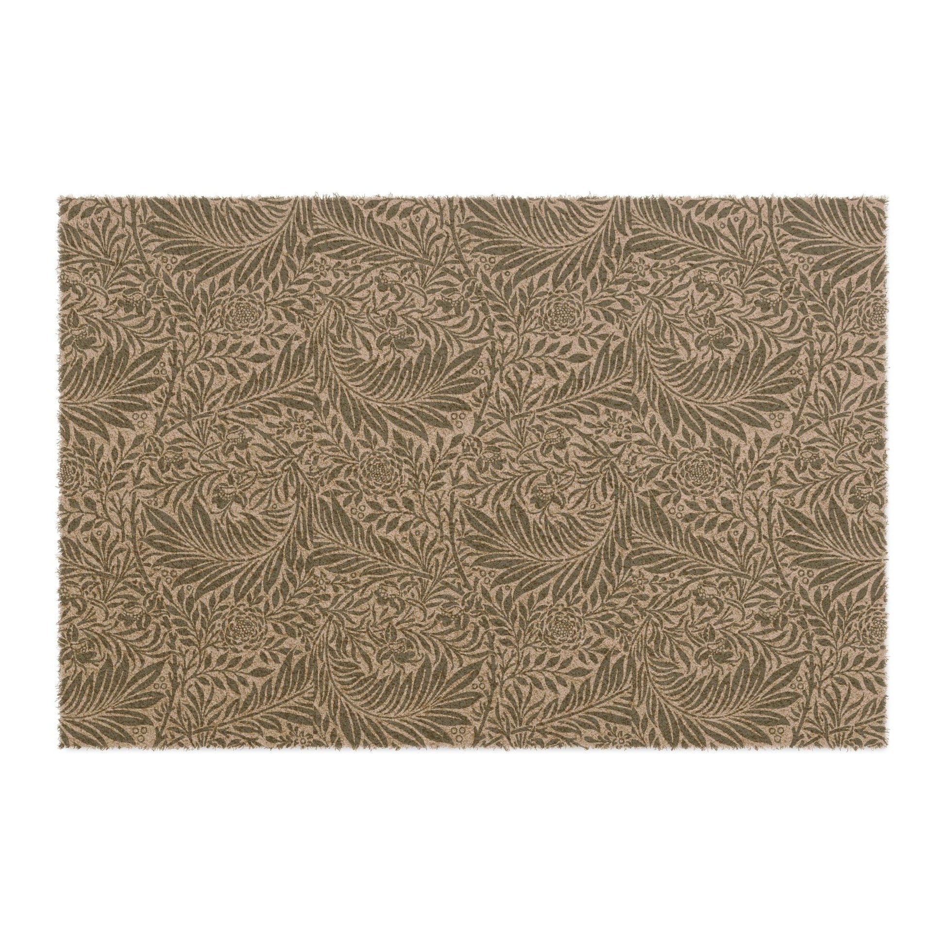William Morris Larkspur Green Coir Fern Doormat
