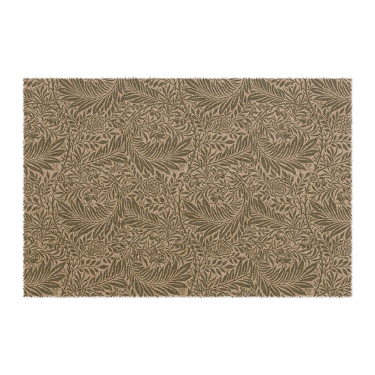 William Morris Larkspur Green Coir Fern Doormat