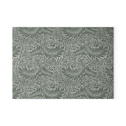 William Morris Larkspur Green Glass Cutting Board