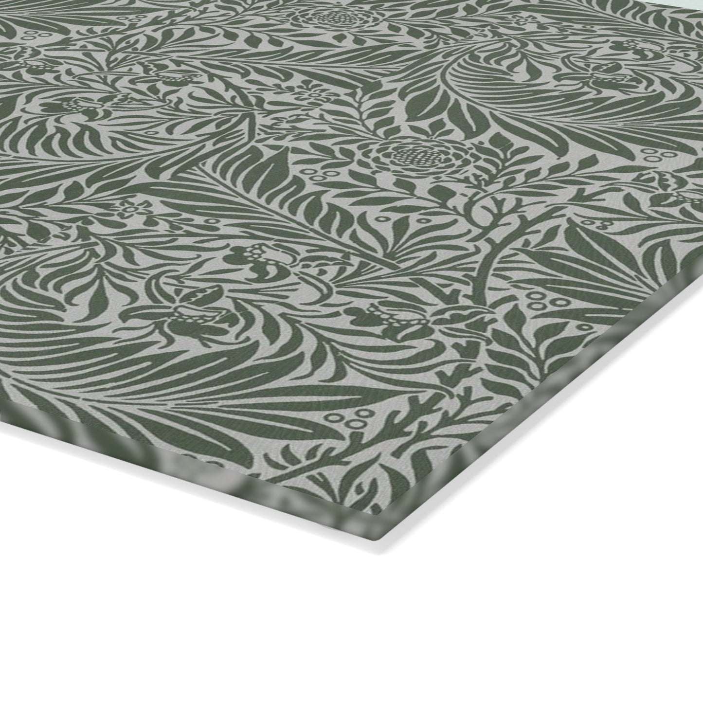William Morris Larkspur Green Glass Cutting Board