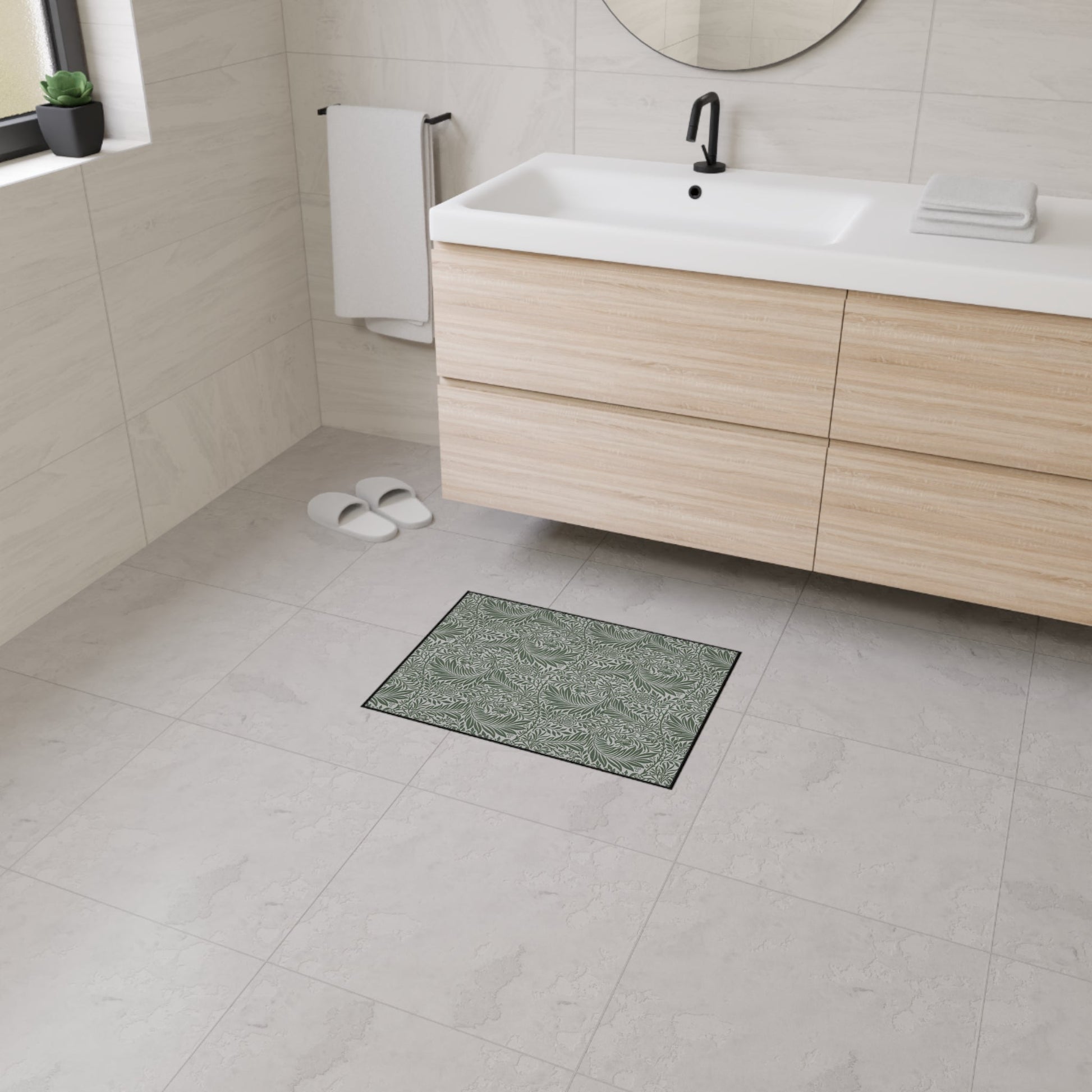 William Morris Larkspur Green Heavy Duty Floor Mat
