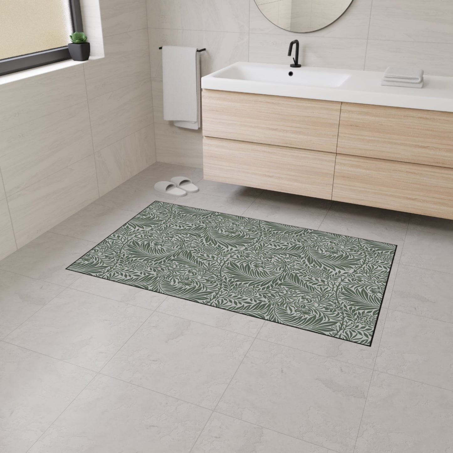 William Morris Larkspur Green Heavy Duty Floor Mat