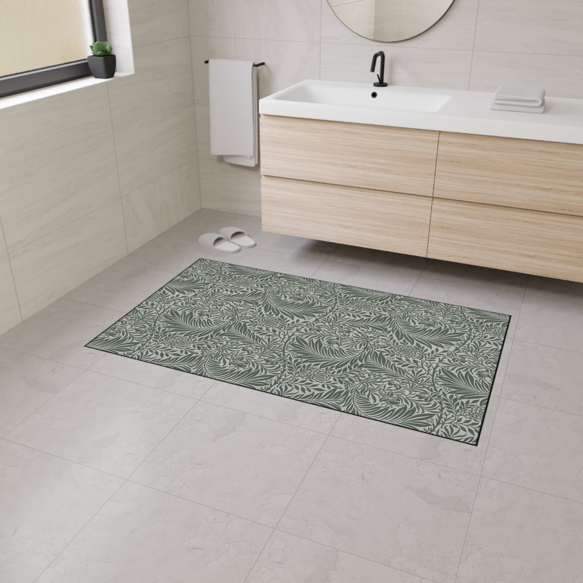William Morris Larkspur Green Heavy Duty Floor Mat