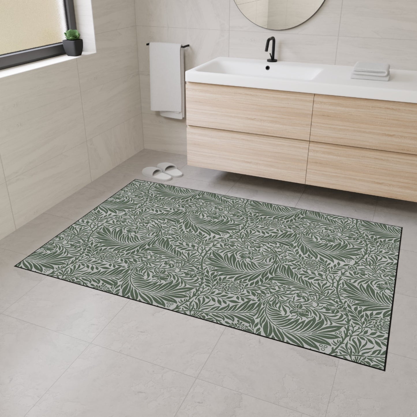 William Morris Larkspur Green Heavy Duty Floor Mat