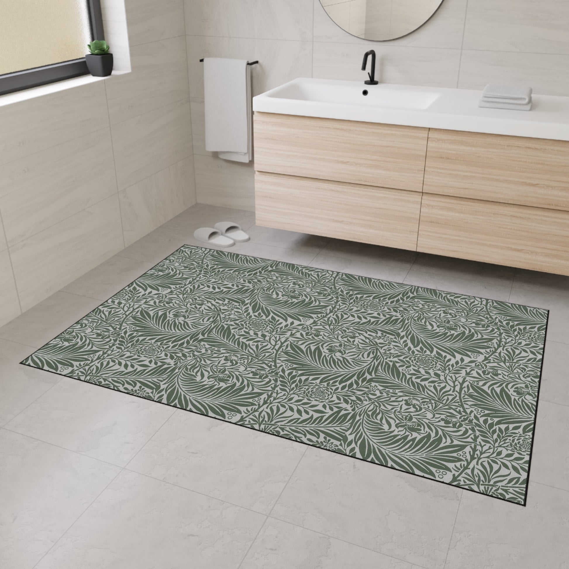 William Morris Larkspur Green Heavy Duty Floor Mat