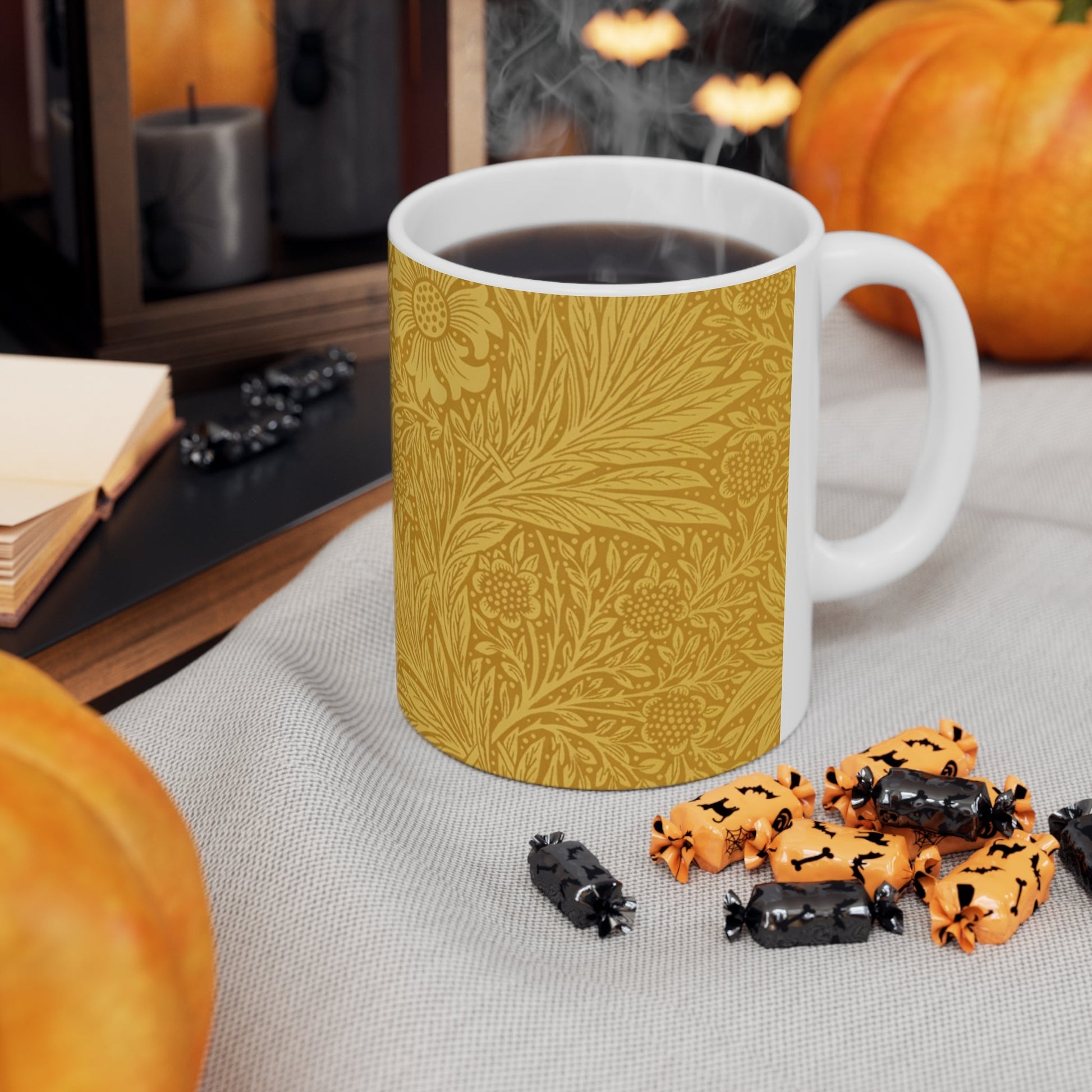 William Morris Marigold Ceramic Coffee Mug — 11oz & 15oz