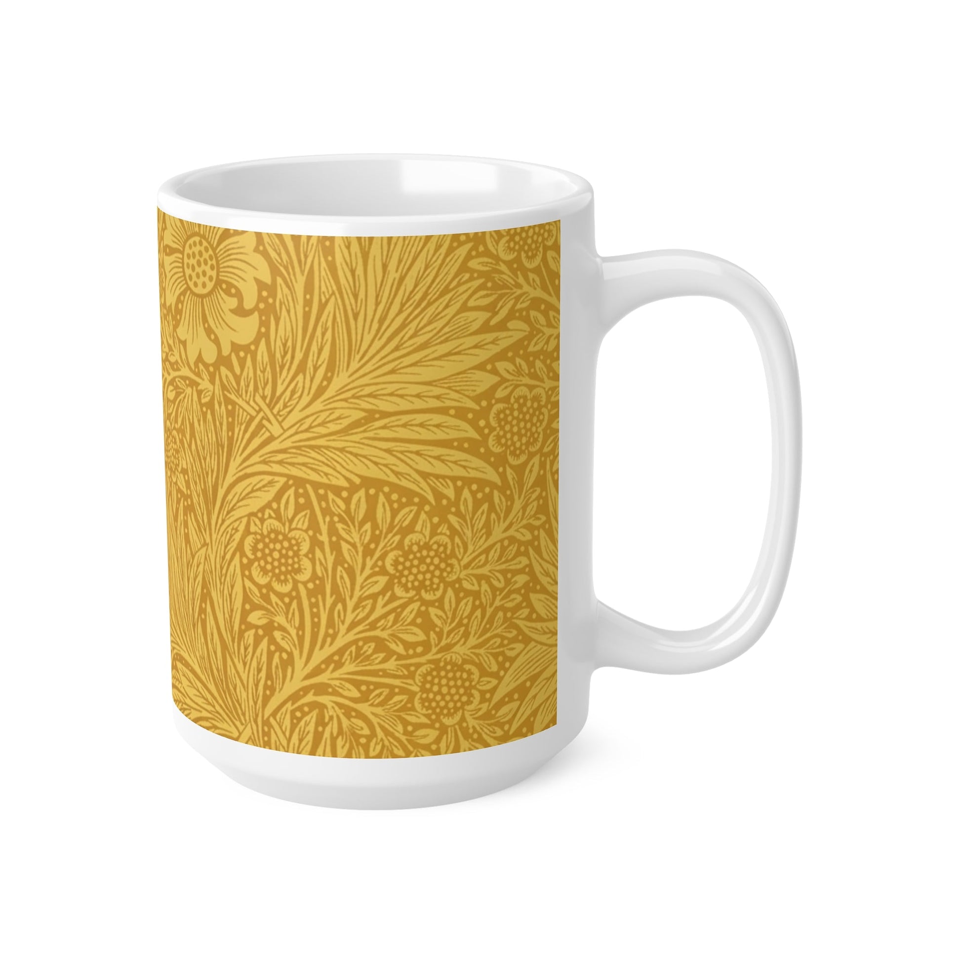 William Morris Marigold Ceramic Coffee Mug — 11oz & 15oz