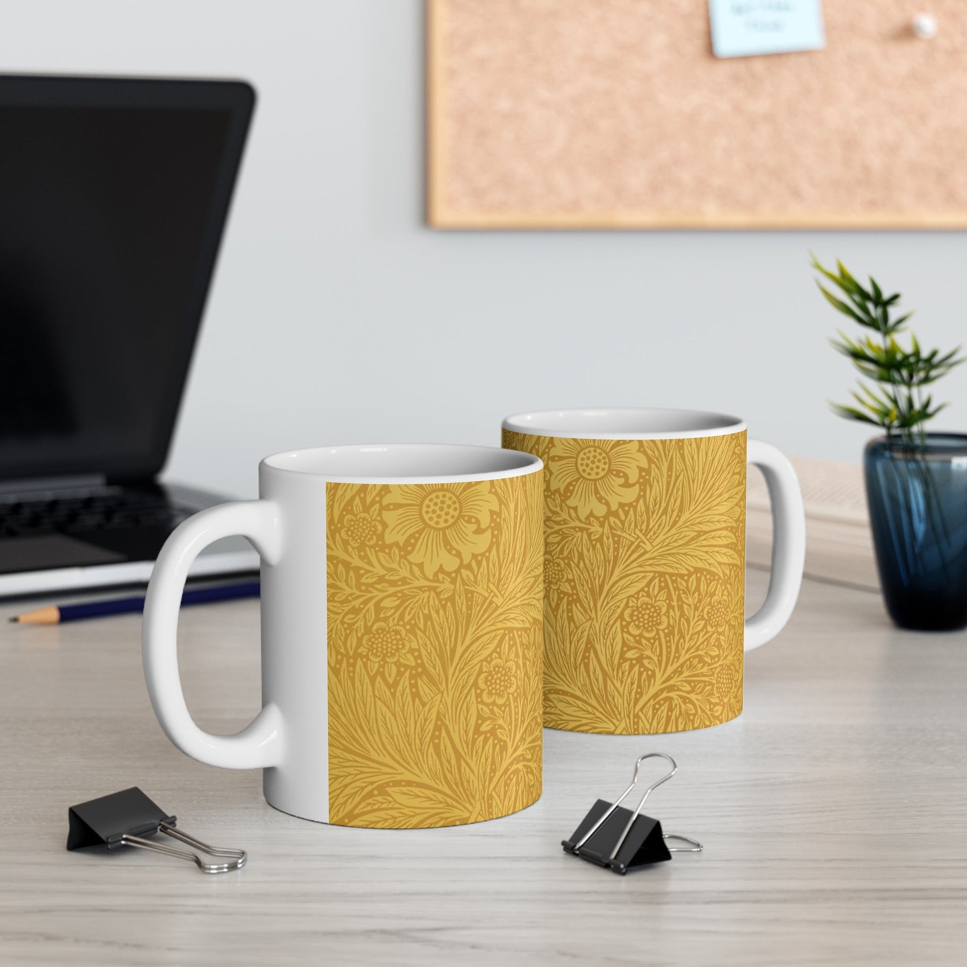 William Morris Marigold Ceramic Coffee Mug — 11oz & 15oz