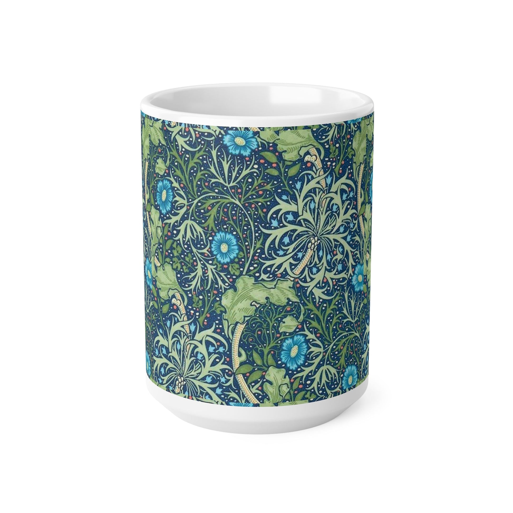 William Morris Seaweed Ceramic Coffee Mug — 11oz & 15oz