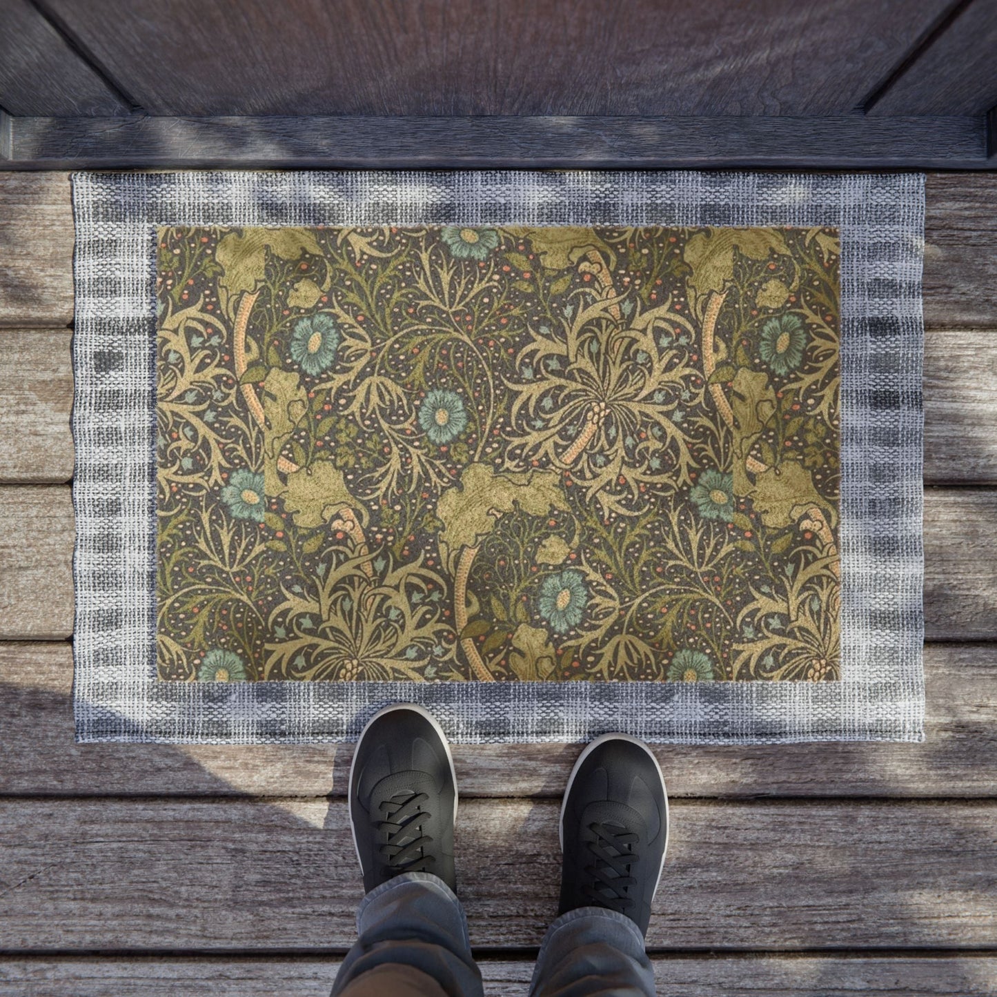 William Morris Seaweed Coir Doormat