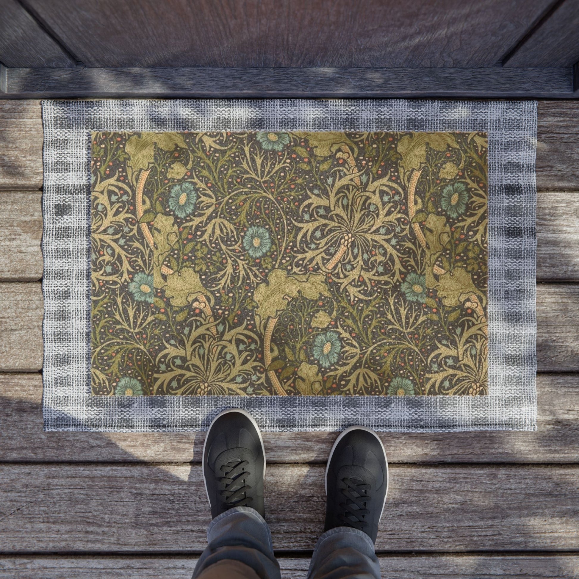 William Morris Seaweed Coir Doormat