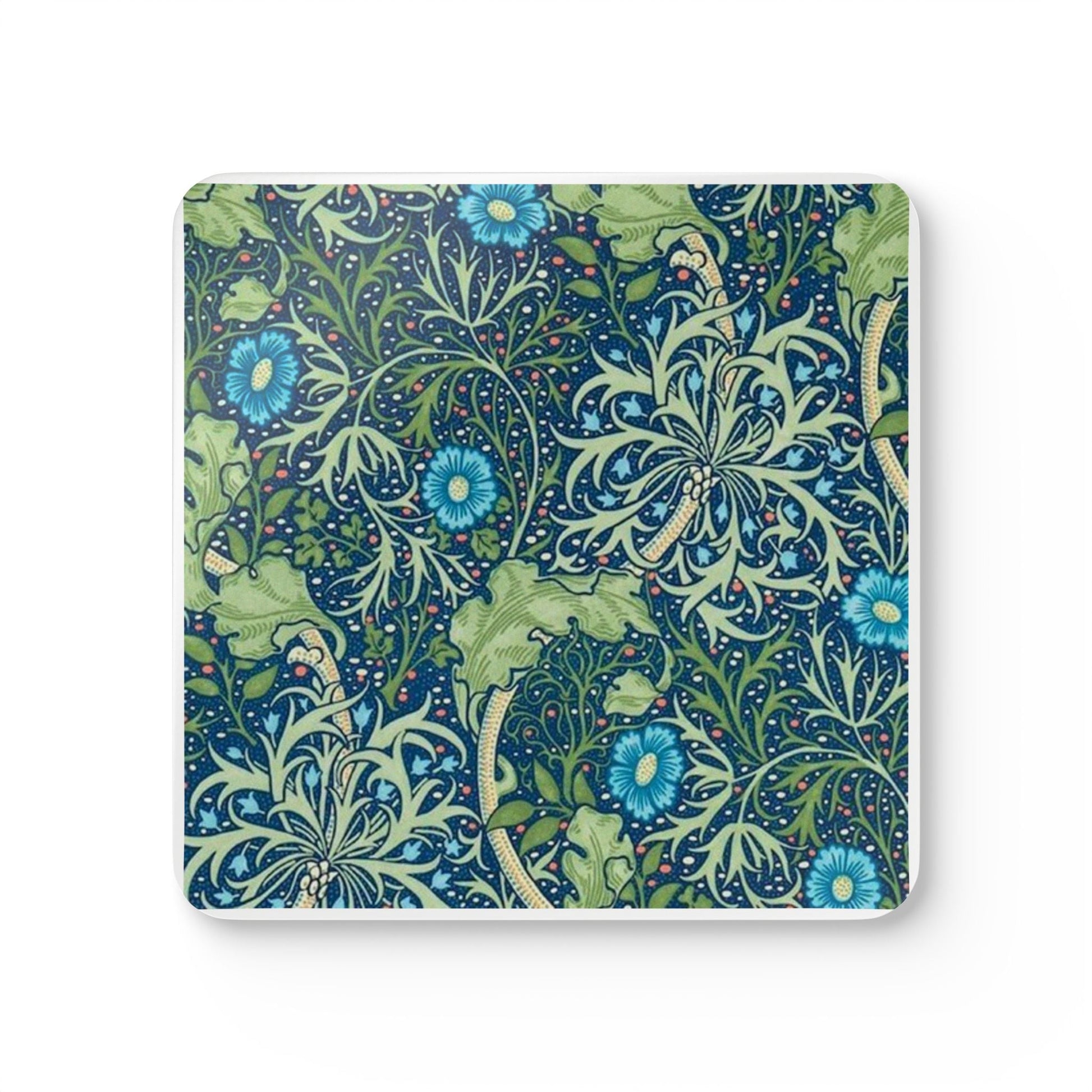 William Morris Seaweed Cork Coaster Set
