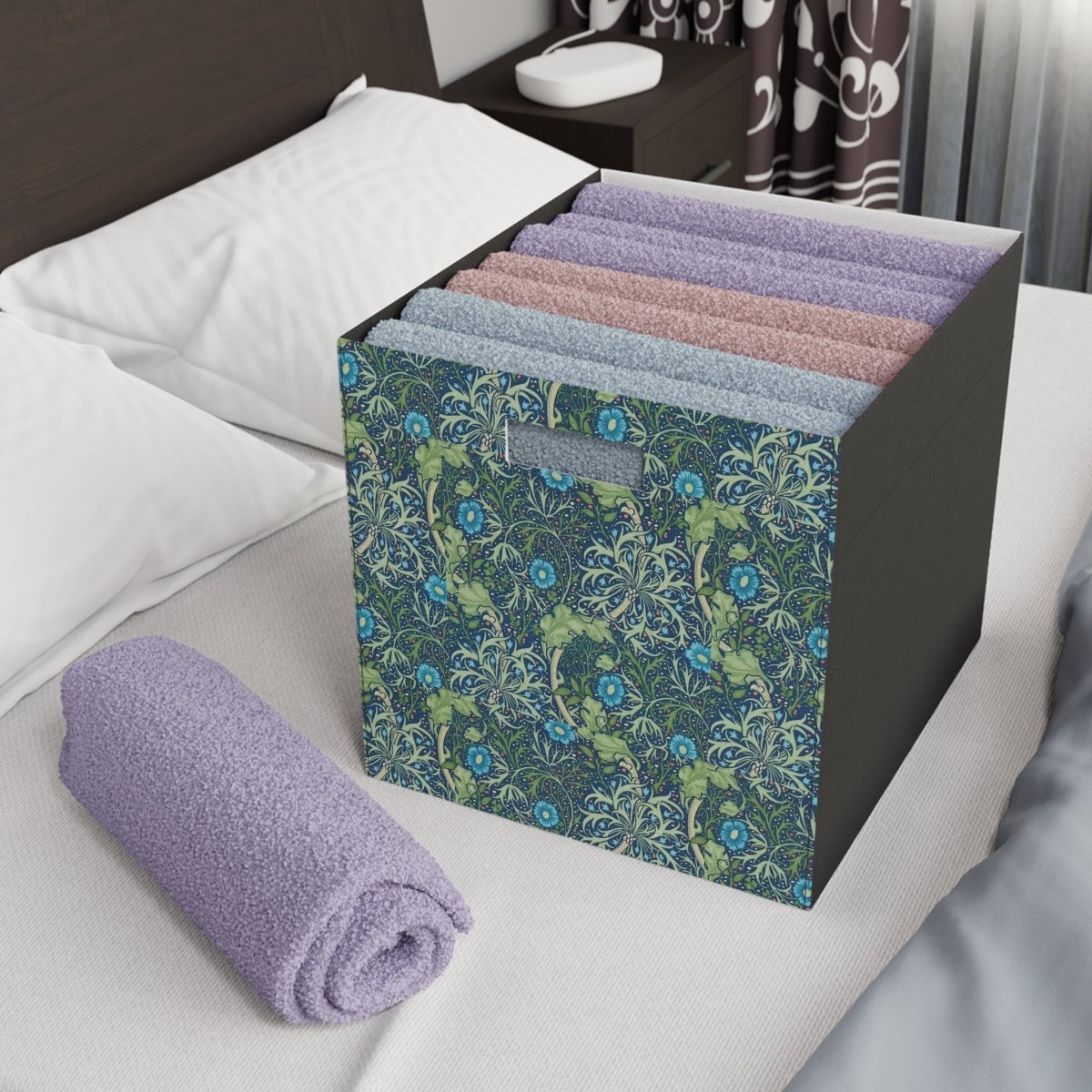 William Morris Seaweed Felt Storage Box