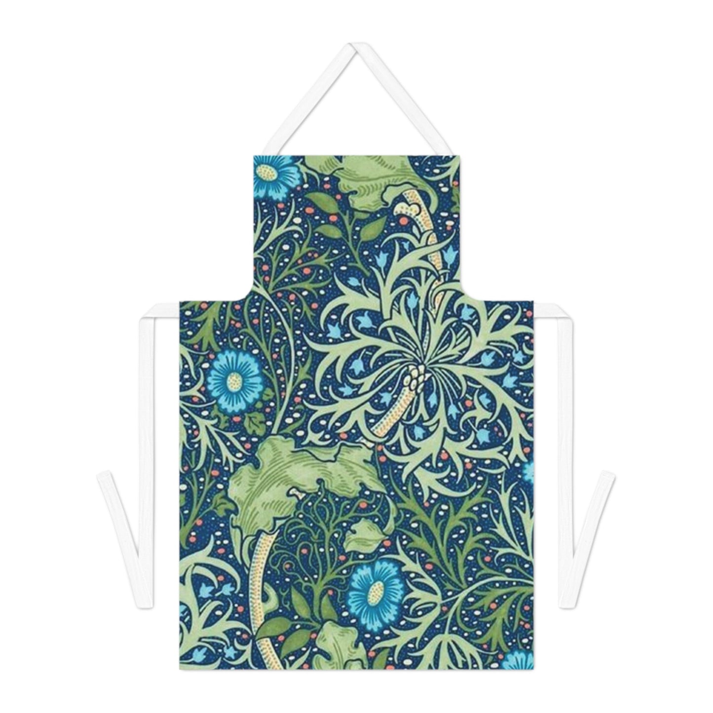William Morris Seaweed Vintage Floral Apron