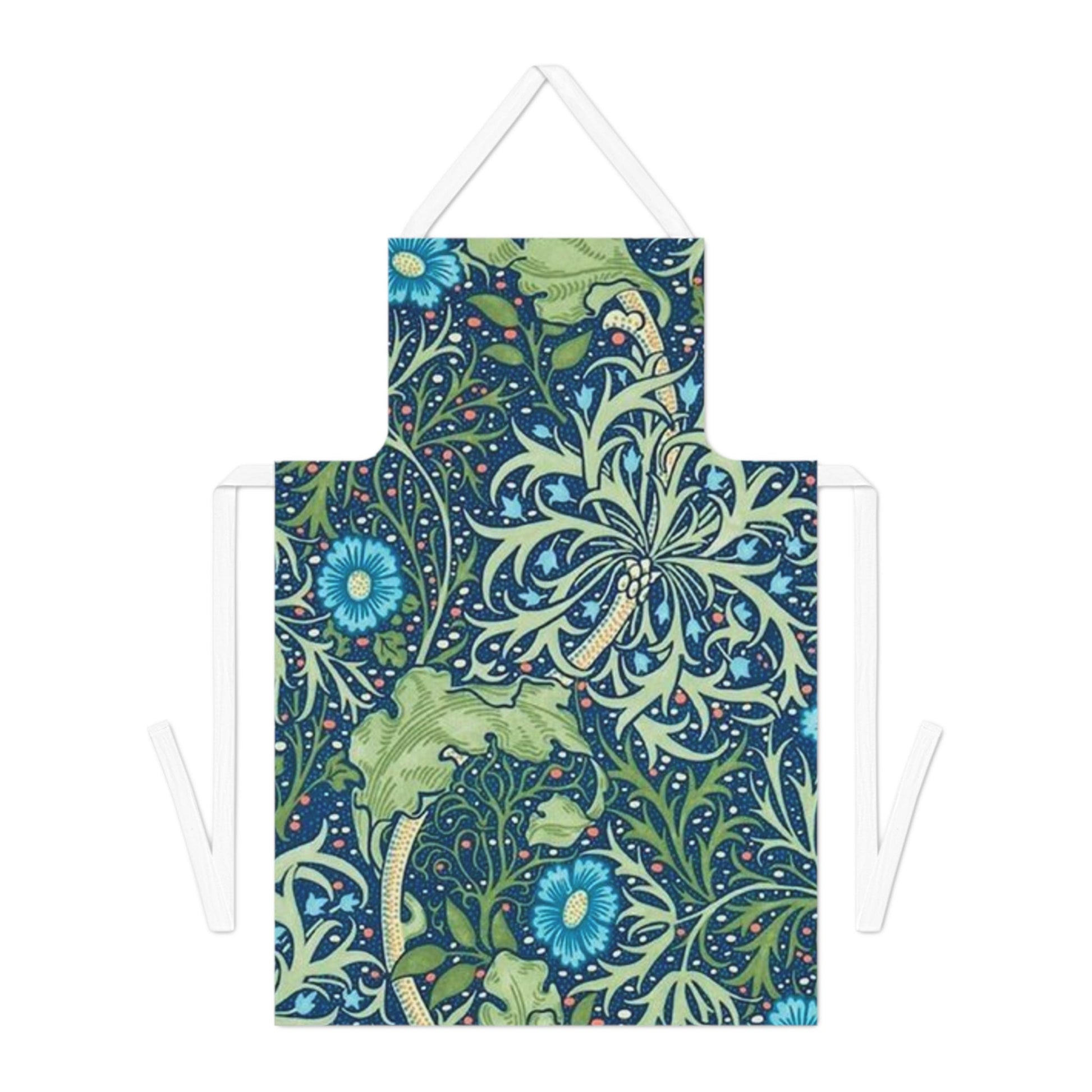 William Morris Seaweed Vintage Floral Apron
