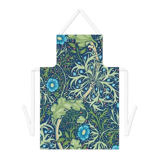 William Morris Seaweed Vintage Floral Apron
