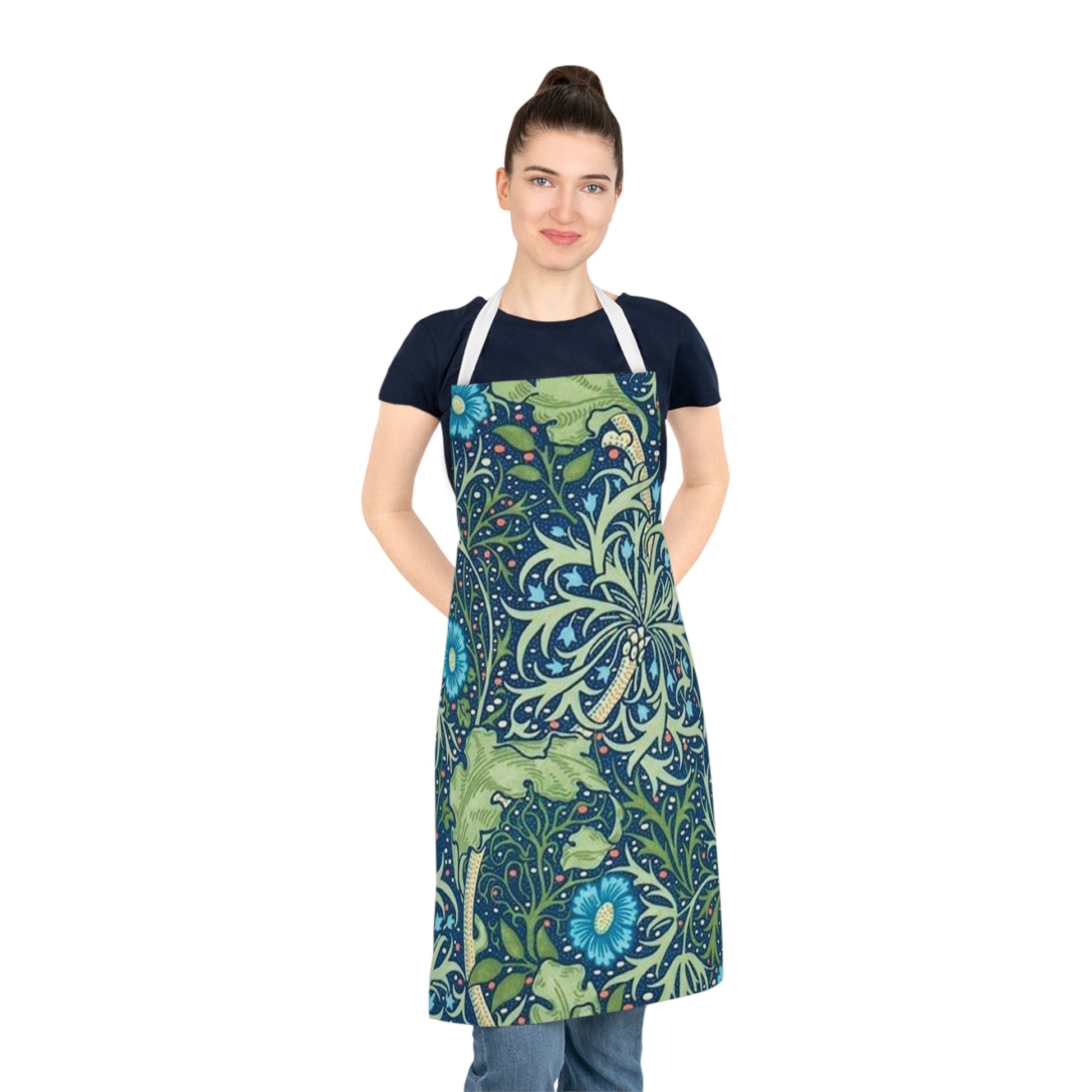 William Morris Seaweed Vintage Floral Apron