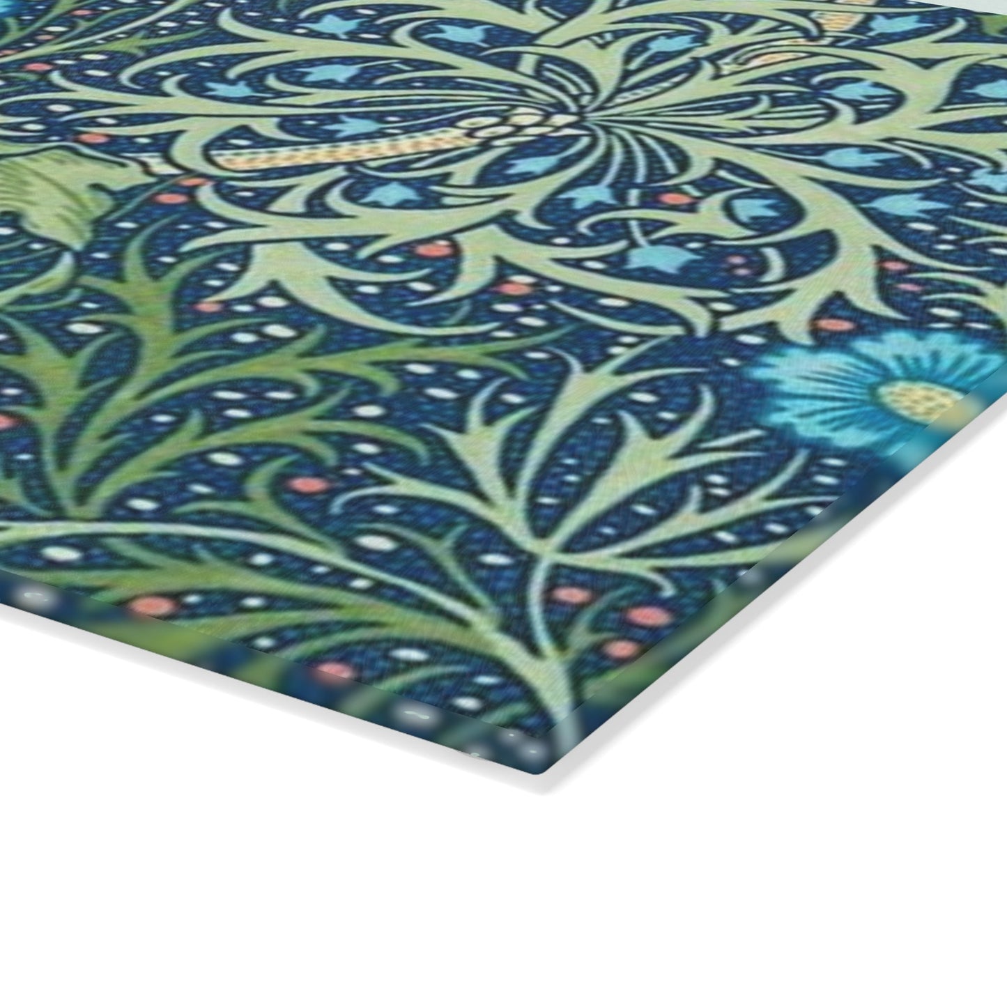 William Morris Seaweed Glass Cutting Board