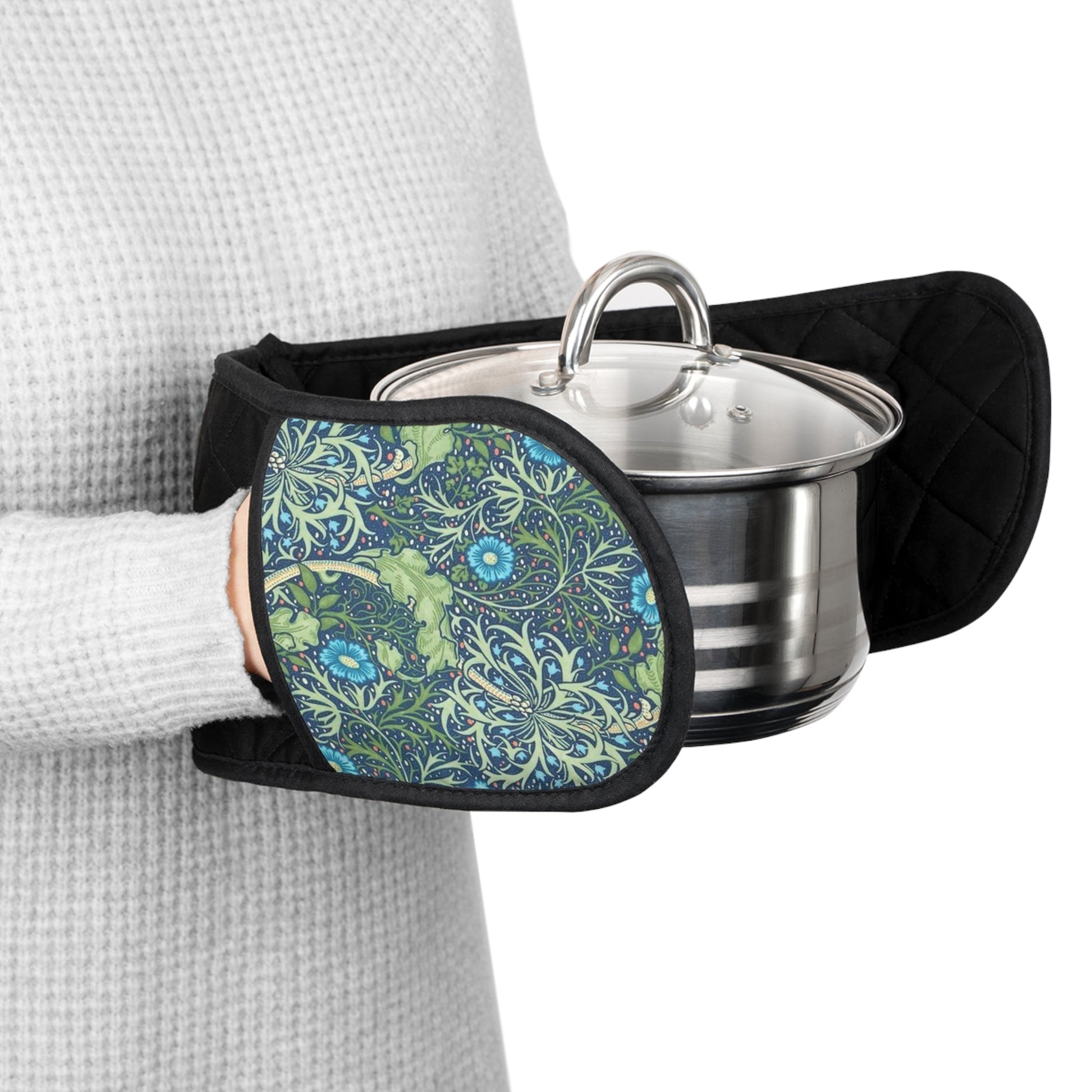 William Morris Seaweed Quilted Double Oven Mitt