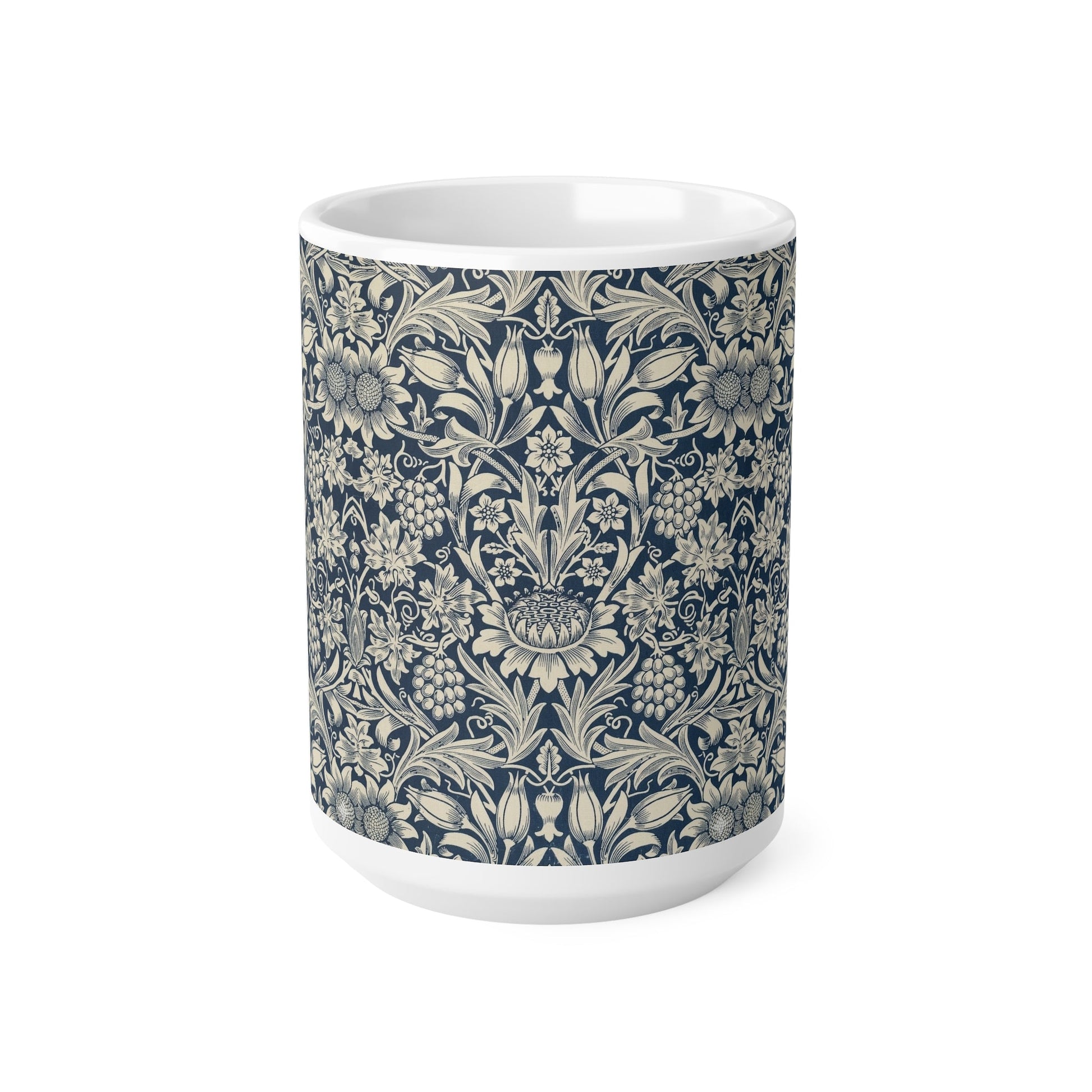 William Morris Sunflower Ceramic Coffee Mug — 11oz & 15oz